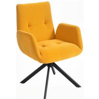 HOMCOM Upholstered Armchair, Accent Chair, Modern Design, Swivel, up to 120 kg, Yellow | Aosom Ireland