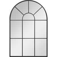 Arched Wall Mirror Modern 91 x 60 cm Window Style Living Room Bedroom Sleek Design Aosom UK