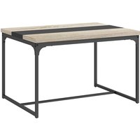 HOMCOM Table de salle à manger pour 6 personnes, style industriel en métal noir et bois, dim. 1
