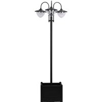 189cm 3 head Solar Lamp Post Street Light Planter Automatic on 6 Hour Max Outdoor Ready LED Lighting