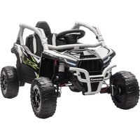 AIYAPLAY Fuoristrada elettrico 12V per bambini, telecomando, luci LED, musica, clacson, per bambini da 3-8 anni, Grigio Aosom Italy