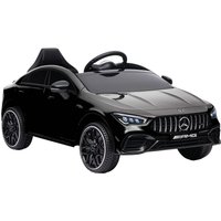 AIYAPLAY AIYAPLAY Kinder Elektroauto 12V Kinderauto mit Fernbedienung, Musik, Elektrofahrzeug mit Leuchte, USB/MP3-Anschluss, Rückwärtsfunktion, bis 5 km/h, für Kinder 3-6 Jahre, Schwarz Aosom