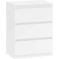 HOMCOM 3-Drawer Chest, for Living Room, Bedroom, Hallway, Particleboard, White | Aosom Ireland