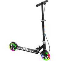AIYAPLAY Scooter for Kids Aged 3-8 Years, with Adjustable Handle, Two Light Up Wheels, Handbrake, Rear Brake, Black | Aosom Ireland
