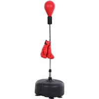 HOMCOM Punching Ball Set, Boxing Training Set, 136-154 cm Height Adjustable, with 1 Pair of Gloves, Suitable for Pros and Beginners | Aosom Ireland