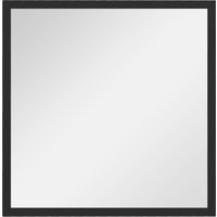 HOMCOM Square wall mirror 50 x 50 cm, black wooden frame, ideal for bathroom, living room or bedroom | Aosom Ireland