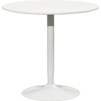 HOMCOM Round dining table for 2 people, modern-style kitchen table with steel base, Ø 80 x 75 cm, white | Aosom Ireland