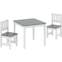 AIYAPLAY Kids table with 2 chairs, 3pc kids seating set, seating set for children, children's furniture, 56 x 52 x 48 cm Gray | Aosom Ireland