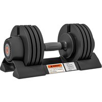 SPORTNOW Adjustable Dumbbell 3.5kg 6kg 8kg 10kg with Tray & Anti-Slip Handle Home Fitness Equipment Black | Aosom Ireland