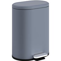 HOMCOM 30 L Modern Curved Kitchen Bin - Grey | Aosom Ireland