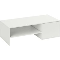 HOMCOM Adjustable Coffee Table, Metal Rails, Particleboard, Foot Pads, White | Aosom Ireland