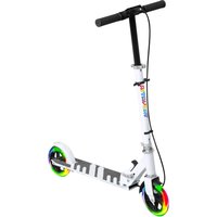 AIYAPLAY Kids Scooter 3-8 Years, Foldable 2-Wheel Scooter with LED Light-Up Wheels, 4 Height Settings, White | Aosom Ireland