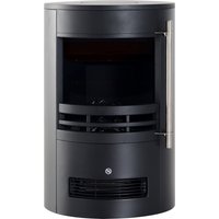 HOMCOM Camino Elettrico da Terra Potenza 900W/2000W con Effetto Fiamma 41 × 41 × 64.5cm Nero Aosom
