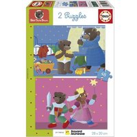 Puzzle - EDUCA - Petit Ours Brun : Ensemble de 2 puzzles de 48 pieces pour enfants des 4 ans