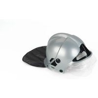 Casque de pompier gris avec visiere escamotable et protege nuque - KLEIN - 8902