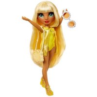 Rainbow High Swim & Style - Poupée mannequin ariculée 27 cm - Sunny (Jaune) - Maillot de bain + Paréo - a partir de 4 ans