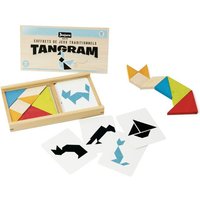 Jeu de tangram en bois - JEUJURA - 8144 - Coffret en bois - 7 pieces - 30 modeles