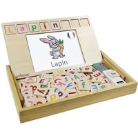 LEXIBOOK - Bio Toys - L'Ecole des mots bilingue Français / Anglais – Jeu en Bois