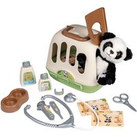 Smoby - Mallette vétérinaire - 1 peluche panda et de nombreux accessoires - Produit 2 en 1 : Cage de transport