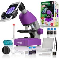 Microscope 40x-640x - BRESSER JUNIOR - Éclairage LED - kit d'expérimentation - violet