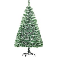 HOMCOM 150cm Albero di Natale Artificiale slim da 416 Rami in PET con Base in Metallo, luminoso e coinvolgente, Ø75x150 cm, Verde Aosom Italy