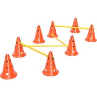 PawHut Jeu d'Agilité pour Chiens Barrières d'Obstacles Entraînement de Coordination 8 Cônes 8 Barres Sac