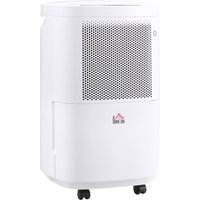 HOMCOM 10L/Day Quiet Low-Energy Dehumidifier with WiFi Smart App Control, Electric Moisture Air Dehumidifier for Home Laundry Basement, White Aosom UK