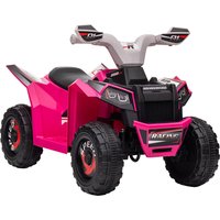 HOMCOM Elektro Kinderquad Mini Elektroquad 6V mit Vorwärts Rückwärtsfunktion für Kinder 1 5 bis 3 Jahre 25 kmh Rosa Aosom.de