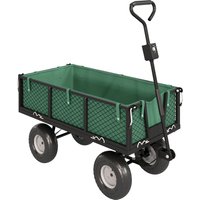 Outsunny Beach Cart with Large Wheels Adjustable Handle and Removable Waterproof Bag Load 300 kg 105x51x54 cm Green | Aosom Ireland