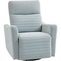 HOMCOM Poltrona Reclinável Poltrona de Relax com Apoio para Os Pés Giratória 360° com Balanço 82x90,5x101 cm Cinza-Azulado Aosom Portugal