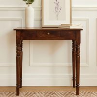 Solid Wood California Walnut Bedside Cabinet Spacious Drawer Bedside Table Solid Construction x 80W x cm Aosom