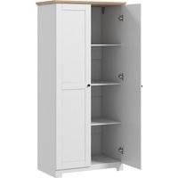 HOMCOM 172cm Kitchen Cupboard, Freestanding Storage Cabinet with Doors and Shelves, Modern 2-Door Kitchen Pantry Cupboard for Dining Room, White | Aosom Ireland