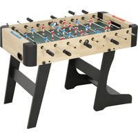 SPORTNOW Baby-foot pliable avec poignées antidérapantes, 2 balles et marqueur de score, Vert et couleur Bois