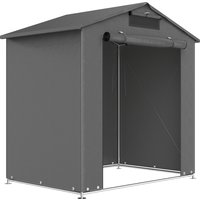 Outsunny 6 x 4 ft Outdoor Garden Storage Shed, Waterproof Bike Tent with Vent and Roll-Up Zipper Door | Aosom Ireland