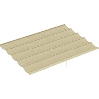 Outsunny Retractable Pergola Shade Cover Replacement Canopy for 4 x 3 m Pergola Retractable Roof Beige Aosom UK