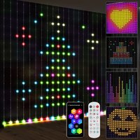 LED Curtain Lights Changing Wall Lights Remote Dynamic DIY Hanging Window String Lights Bedroom Living Room Decor 3x3m