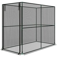Outsunny Cage à fruits, filet de protection pour plantes avec porte zippée, protection contre les oiseaux, les insectes et les petits animaux, Noir