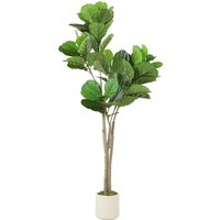 HOMCOM 150cm Artificial Ficus Tree - Green | Aosom Ireland