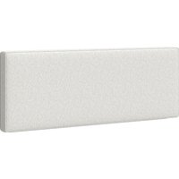 HOMCOM Tête de lit murale rembourrée pour lit, 160 x 10 x 60 cm, revêtement tissu, Blanc crème