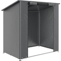 Outsunny Garage Tent 190x120 cm Waterproof Storage Tent with Roll-up Zipper Door, Vent Window Dark Gray | Aosom Ireland