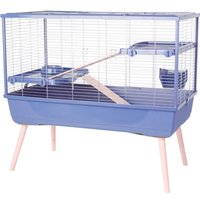 ZOLUX Cage grillagée lapin et rongeur sur pieds 2 étages - L. 99 x l. 54 x H. 92 cm - NeoLife - Zolux Bleu