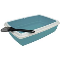 AIME Bac a litiere avec rebord 54 x 40 x 14 cm + Pelle - Pour chat