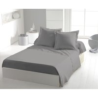 Drap plat - HOME LINGE PASSION - Microfibre 82 g - 240 x 300 cm - Gris clair