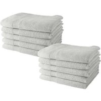 Lot de 10 serviettes de Toilette TODAY 50x90 cm 100% Coton - Craie