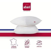 ABEIL Lot de 2 Oreillers Douceur - 60 x 60 cm - Blanc