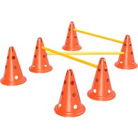 PawHut Ensemble d'agility pour chiens 3 pièces - équipement d'agility pour entraînement, ensemble de haies emboîtables avec 6 cônes, 3 haies, sac de transport