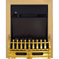 HomCom Camino Elettrico 2000W da Incasso o da Terra con Effetto Fiamma, in Plastica e Metallo, 48.2×18.5×59.2cm, finitura oro Aosom Italy