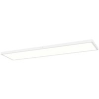HOMCOM Lot de 4 plafonniers couleur réglable avec interrupteur DIP et mural 3000K/4000K/6000K 120x30x3,7 cm Blanc