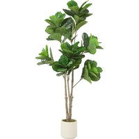 HOMCOM 180cm Artificial Fiddle Leaf Fig Tree - Green | Aosom Ireland