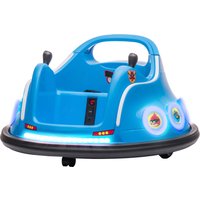 AIYAPLAY Voiture auto-tamponneuse électrique enfant 12V sous licence Angry Bird, voiture tournante 360°, 73 x 73 x 44 cm, bleu
